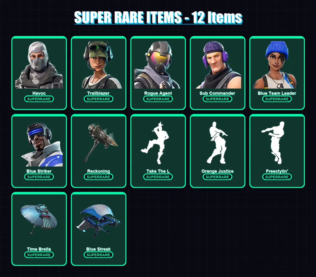 [PC/PSN] | Havoc | Trailblazer | Rogue Agent | Sub Commander | Blue Team Leader | 54 skin | 80 pickaxe | 67 emote | 60 glider | Lv840