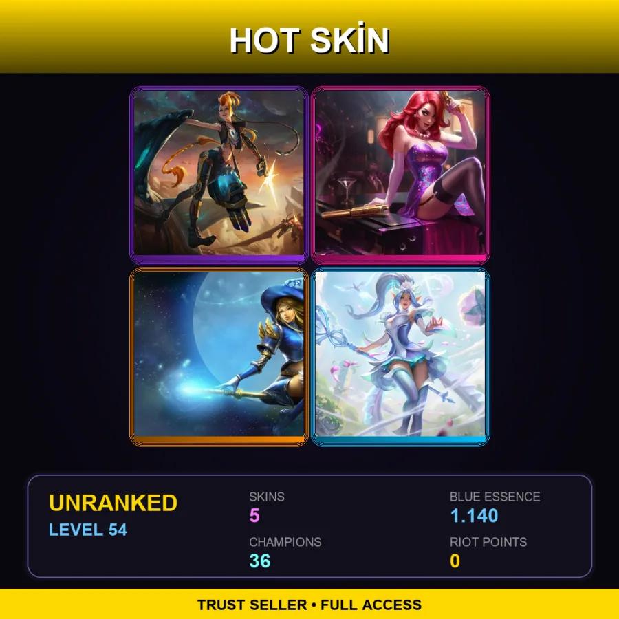 EUW | Lv54 | Unranked | 5 Skin | 36 Champ — Crystal Rose Janna
