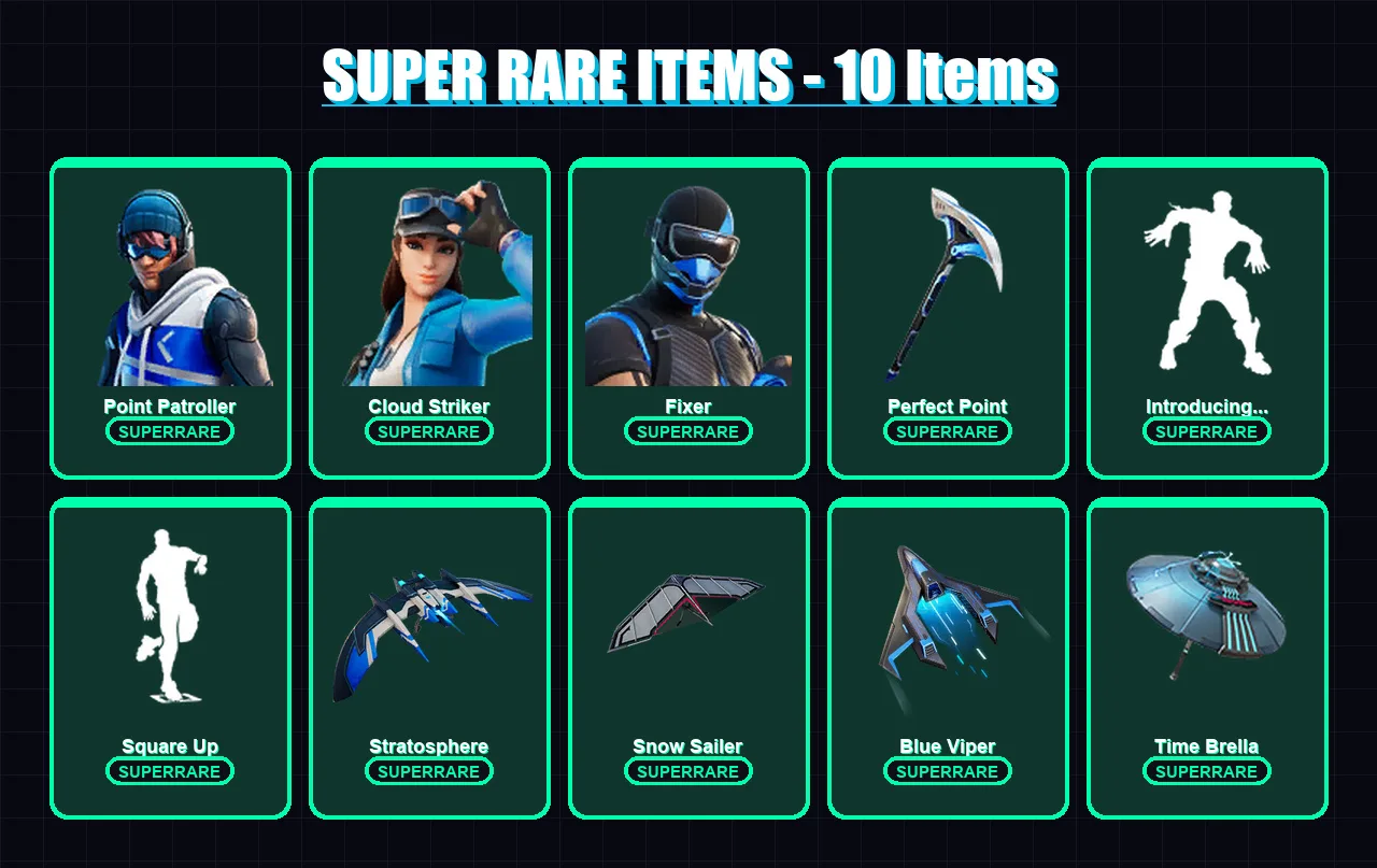[PS4/PS5/XBOX/PC] | Point Patroller | Cloud Striker | Fixer | Predator | Backlash | 104 skin | 146 pickaxe | 113 emote | 123 glider | Lv1767