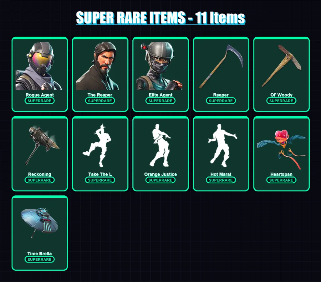 [PC/XBOX/PSN] | Rogue Agent | The Reaper | Elite Agent | The Foundation | Mandalorian | 141 skin | 150 pickaxe | 123 emote | 148 glider | Lv2150