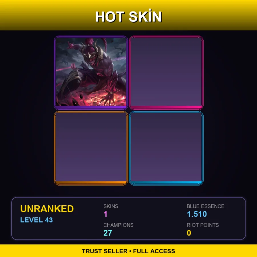 LAS | Lv43 | Unranked | 1 Skin | 27 Champ
