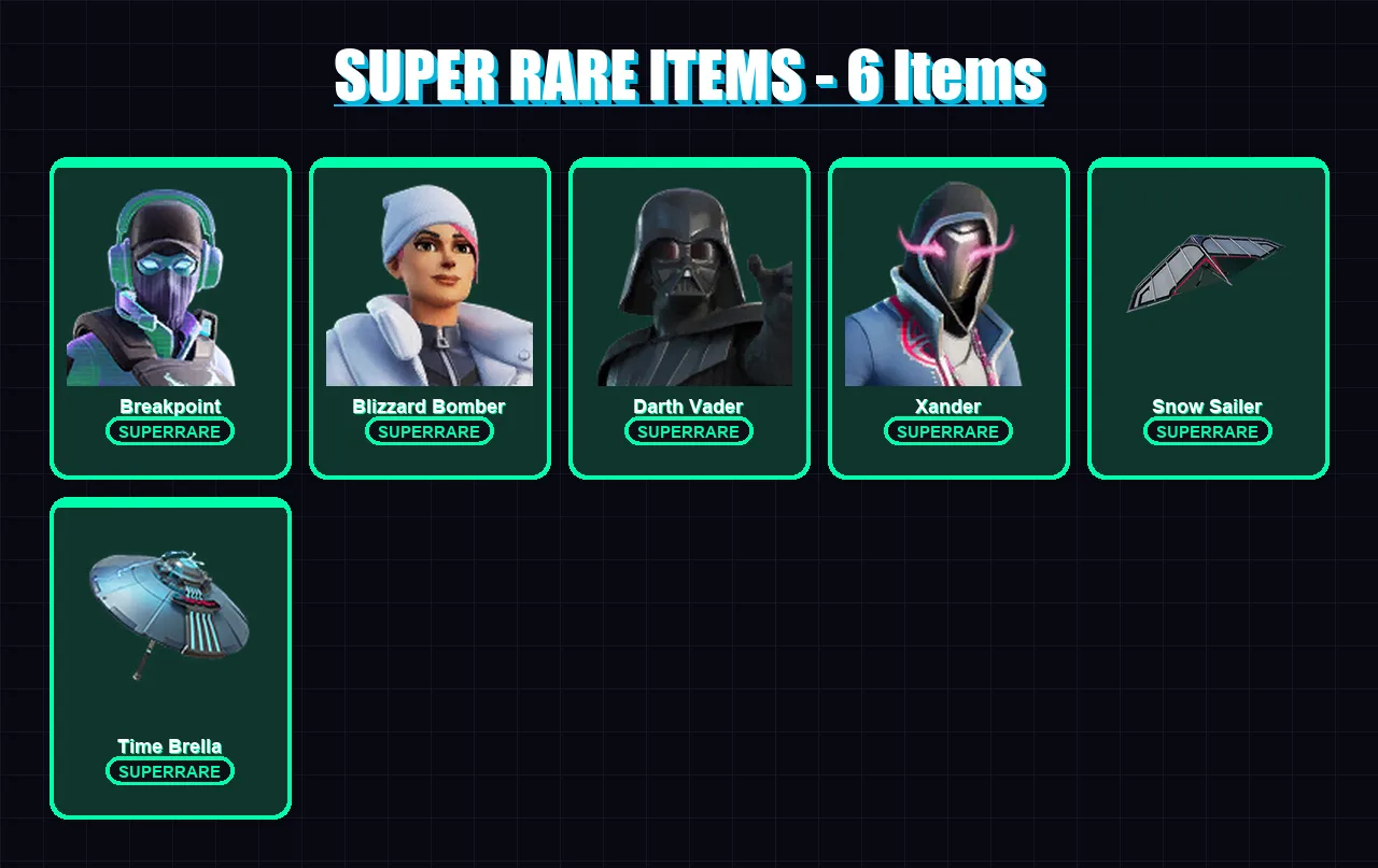 [PS4/PS5/XBOX/PC] | Breakpoint | Blizzard Bomber | Darth Vader | Xander | Kymera | 150 skin | 170 pickaxe | 127 emote | 140 glider | Lv1883 — Fortnite account