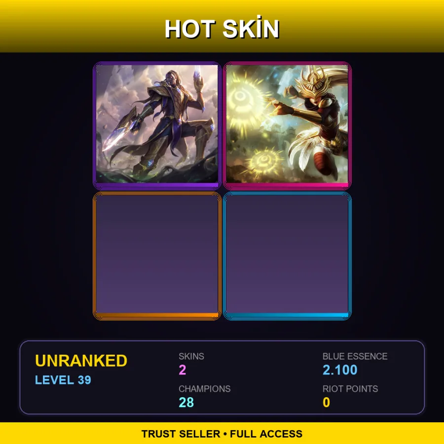 LAN | Lv39 | Unranked | 2 Skin | 28 Champ