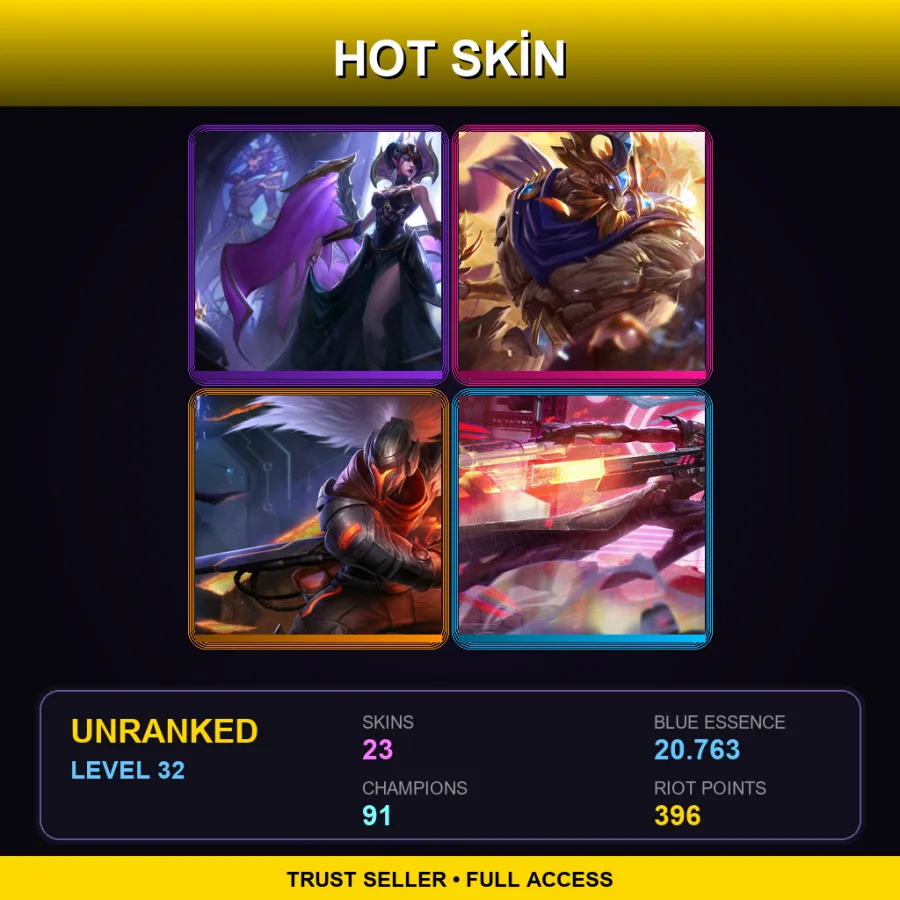 VN | Lv32 | Unranked | 23 Skin | 91 Champ — Vandal Jax