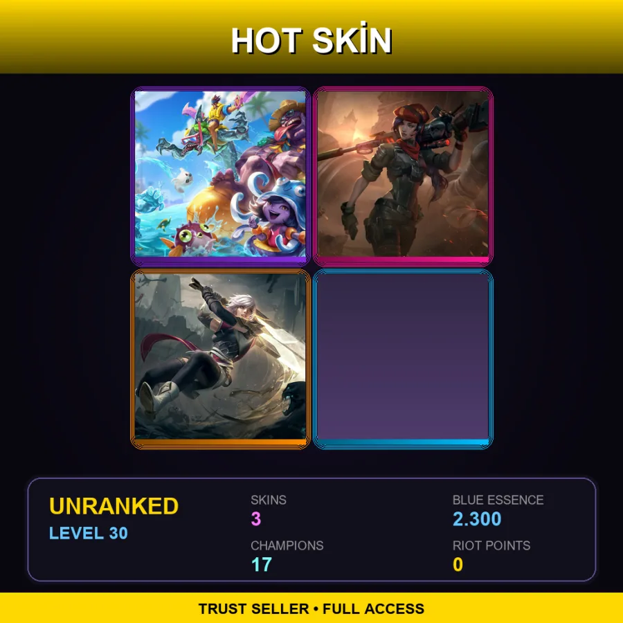 LAS | Lv30 | Unranked | 3 Skin | 17 Champ