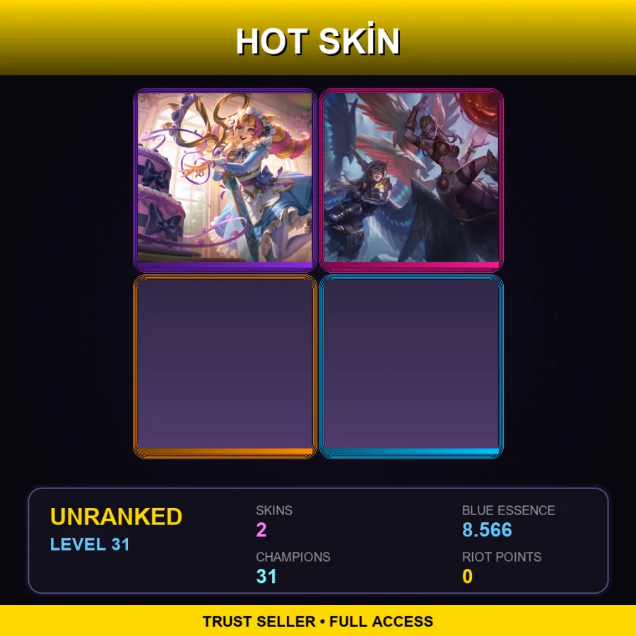 VN | Lv31 | Unranked | 2 Skin | 31 Champ