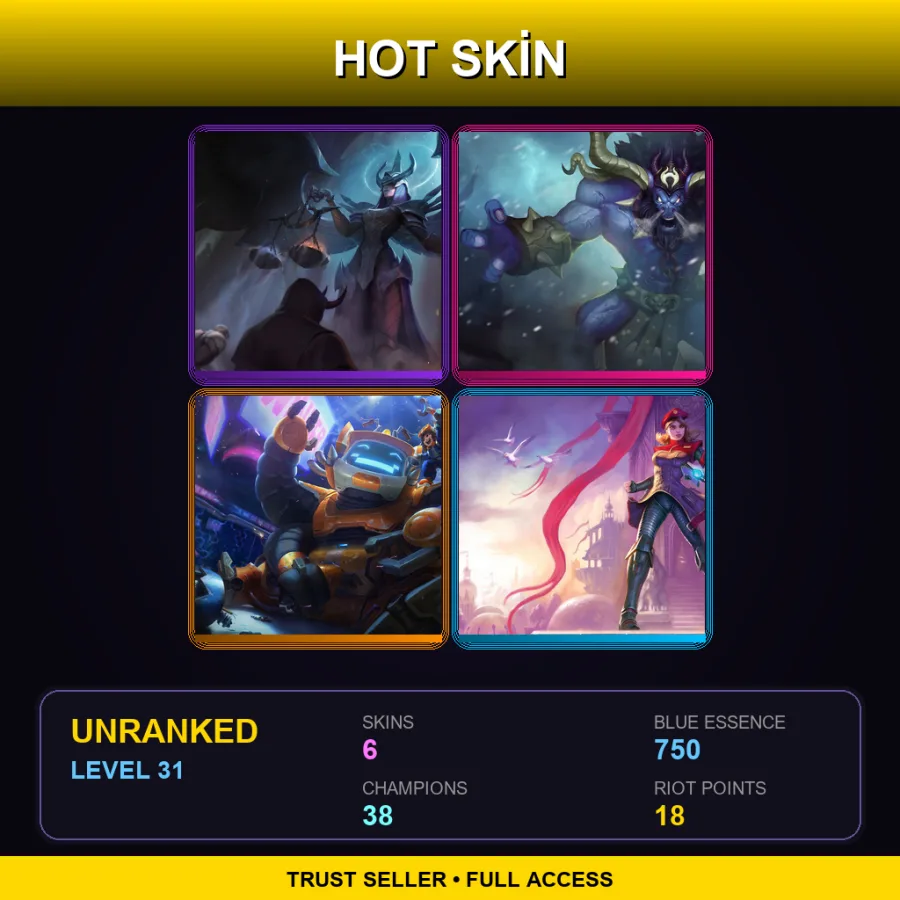 LAN | Lv31 | Unranked | 6 Skin | 38 Champ — Imperial Lux