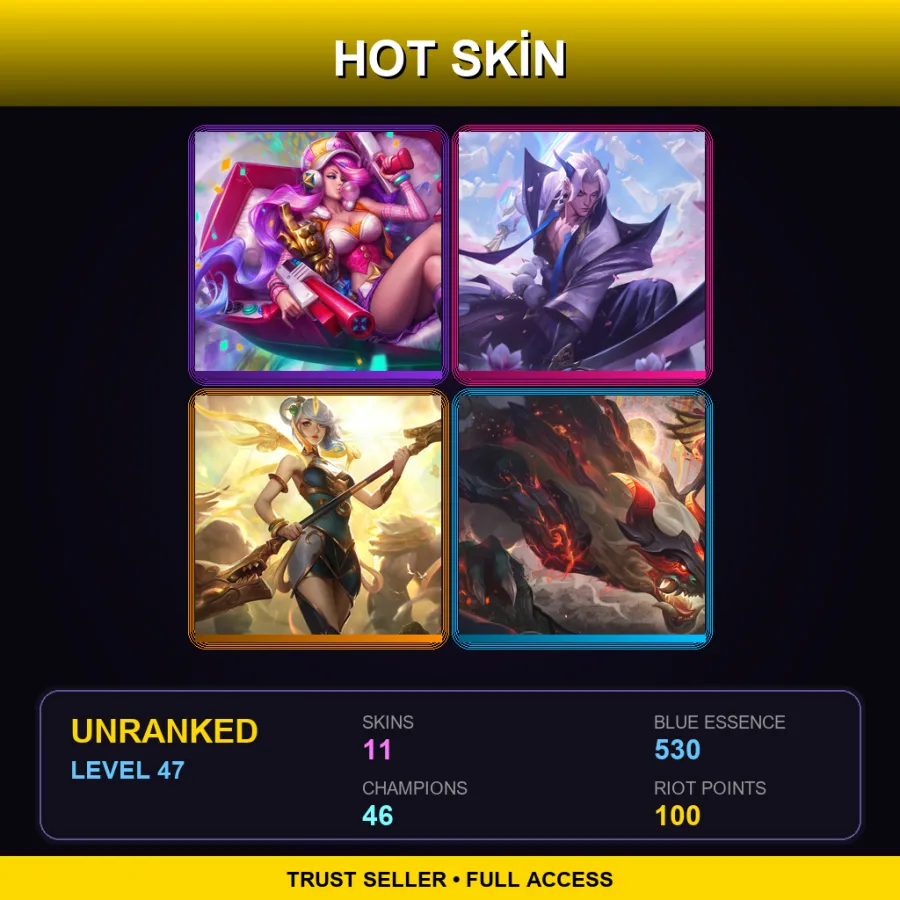 TR | Lv47 | Unranked | 11 Skin | 46 Champ