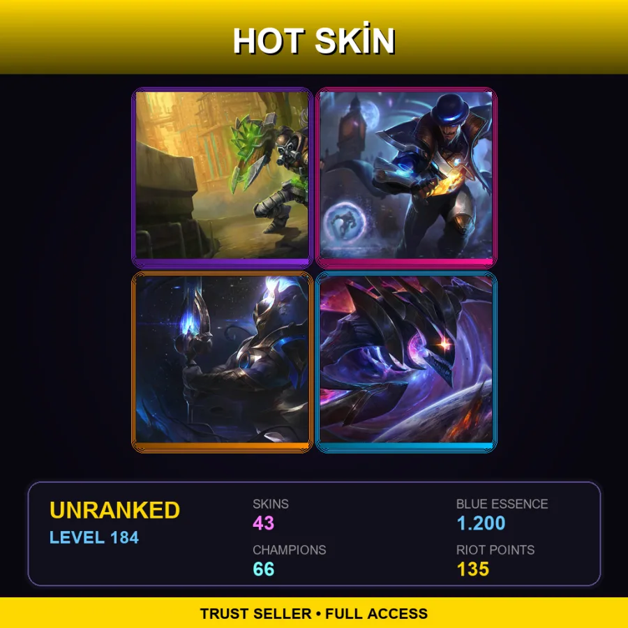 EUW | Lv184 | Unranked | 43 Skin | 66 Champ — Toy Soldier Gangplank