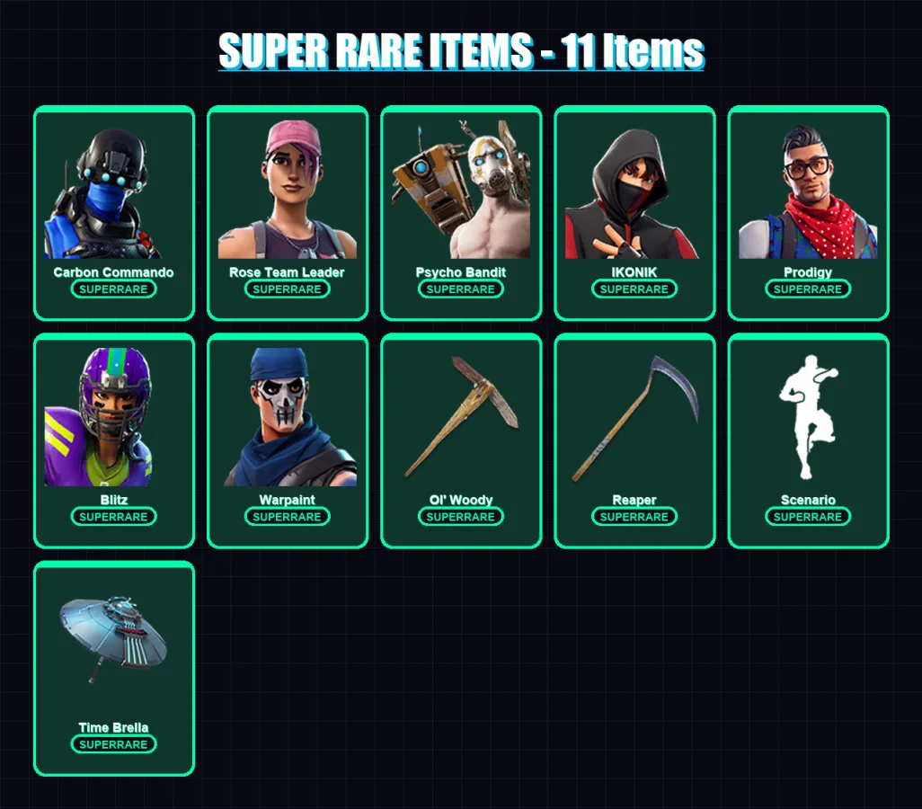 [PC/XBOX/PSN] | Reflex | Carbon Commando | Rose Team Leader | Psycho Bandit | IKONIK | 146 skin | 105 pickaxe | 134 emote | 100 glider | Lv1049