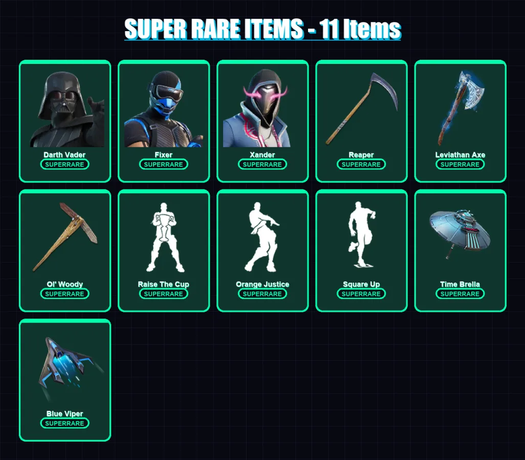 [PC/XBOX/PSN] | Darth Vader | Fixer | Xander | Menace | Joltara | 137 skin | 205 pickaxe | 141 emote | 164 glider | Lv2960