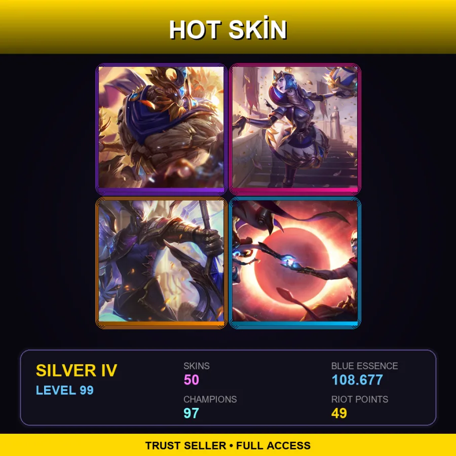 EUNE | Lv99 | Silver IV | 50 Skin | 97 Champ