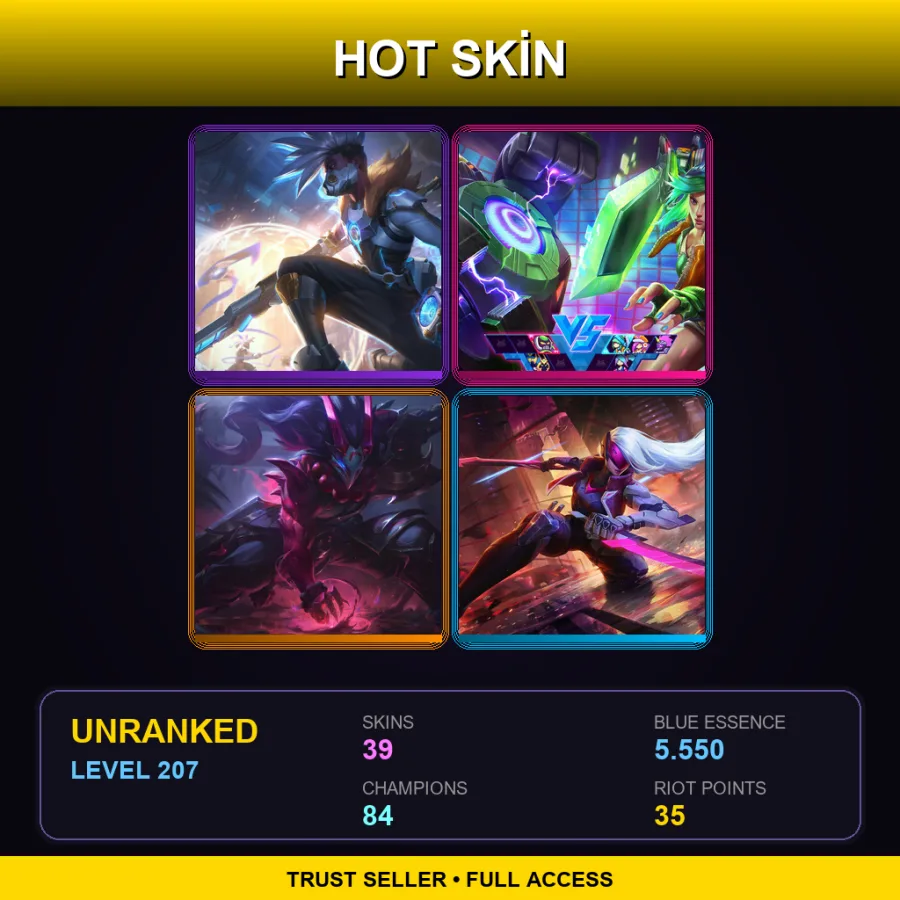 EUNE | Lv207 | Unranked | 39 Skin | 84 Champ