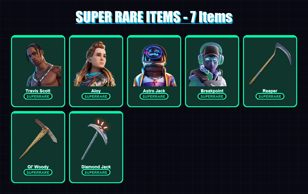 [PC/XBOX/PSN] | Travis Scott | Aloy | Astro Jack | Breakpoint | Nezumi | 380 skin | 340 pickaxe | 309 emote | 198 glider | Lv2475
