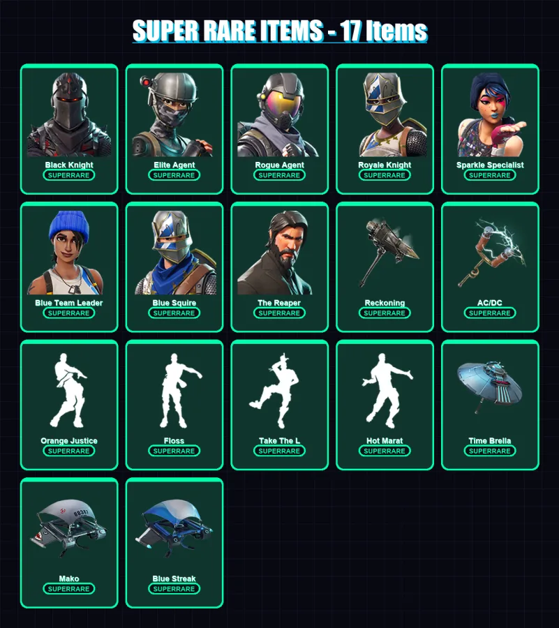 [PS4/PS5/XBOX/PC] | Black Knight | Elite Agent | Rogue Agent | 33 skin | Lv878