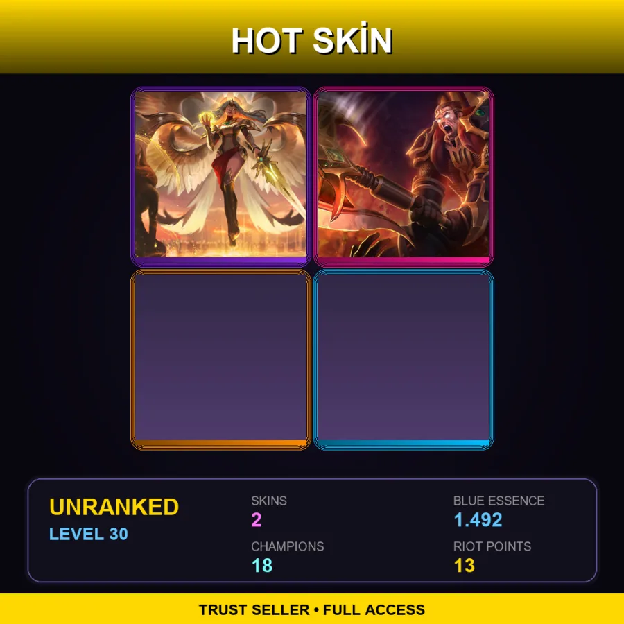 EUW | Lv30 | Unranked | 2 Skin | 18 Champ
