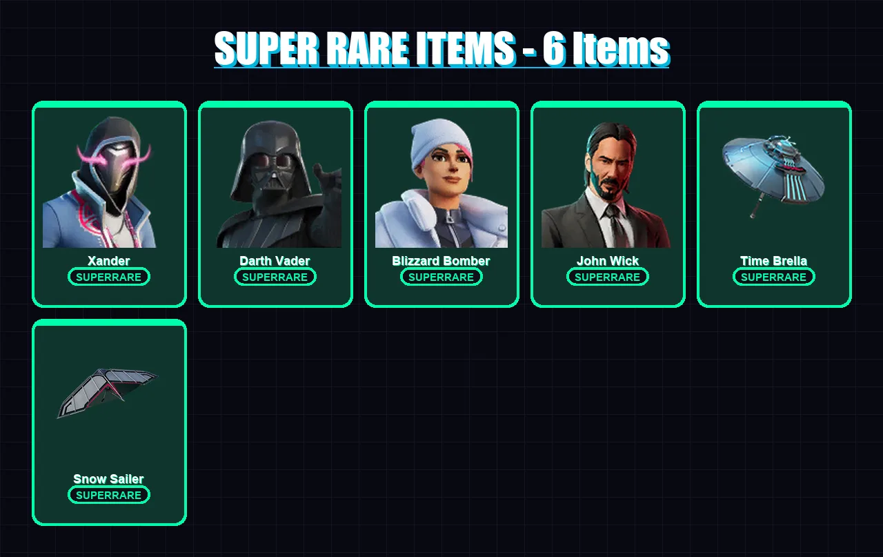 [PS4/PS5/PC] | Xander | Darth Vader | Blizzard Bomber | John Wick | Malik | 104 skin | 146 pickaxe | 96 emote | 115 glider | Lv1535 — Fortnite account