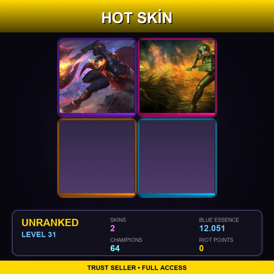 LAS | Lv31 | Unranked | 2 Skin | 64 Champ