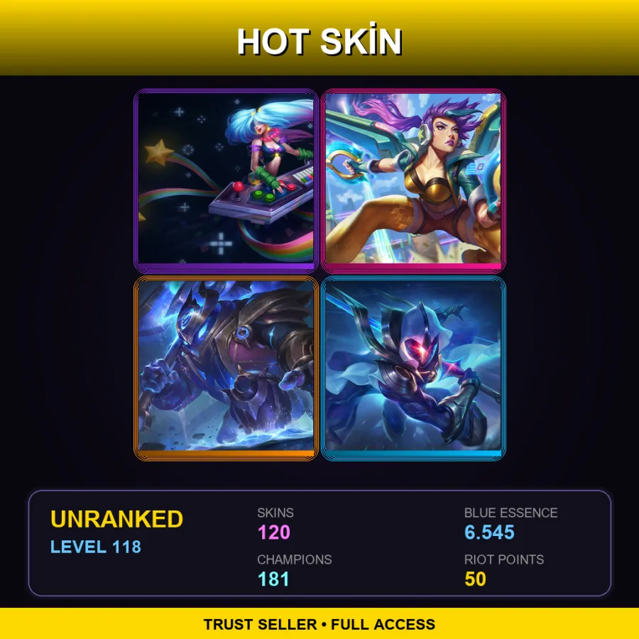 BR | Lv118 | Unranked | 120 Skin | 181 Champ