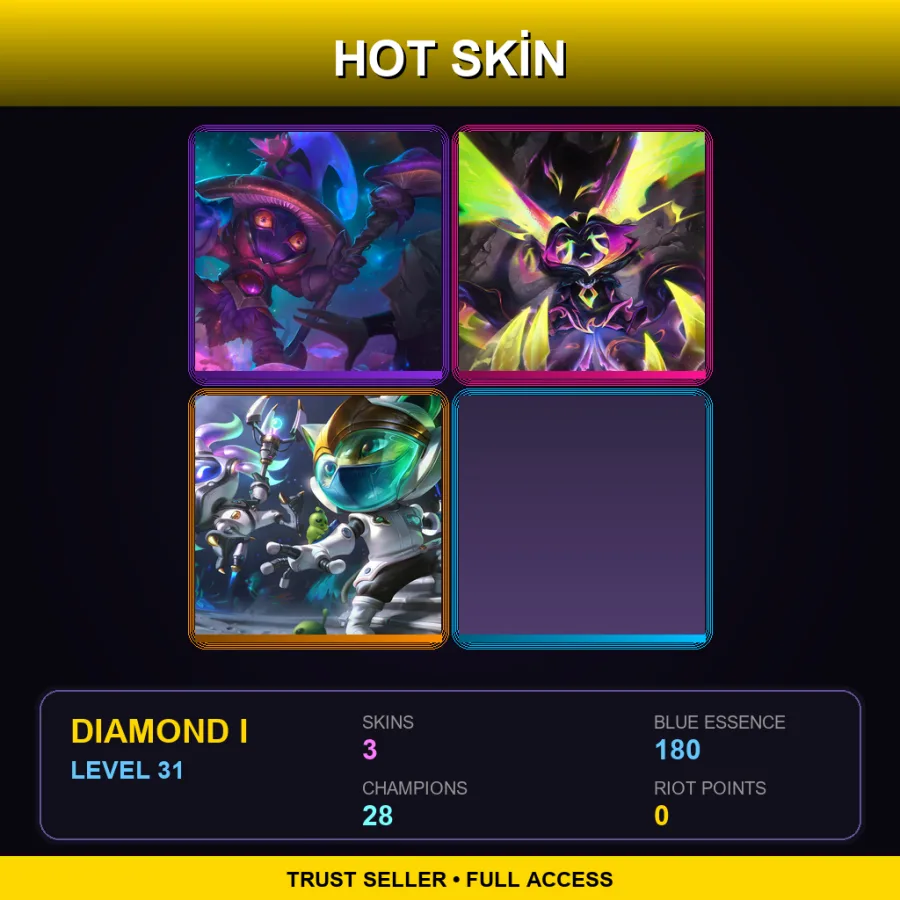 LAS | Lv31 | Diamond I | 3 Skin | 28 Champ — LoL account