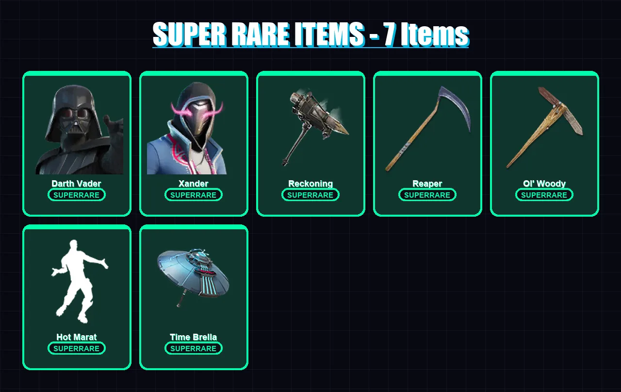 [PC/PSN] | Darth Vader | Xander | Catalyst | Zenith | Valeria | 194 skin | 208 pickaxe | 225 emote | 176 glider | Lv2461 — Fortnite account