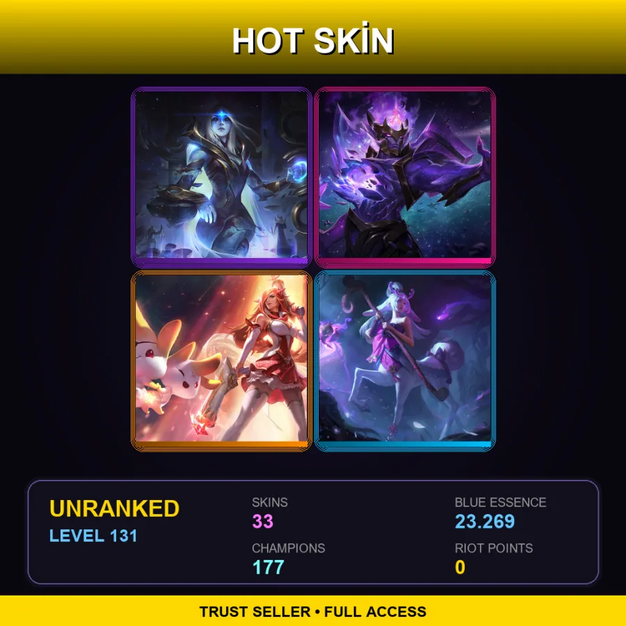 VN | Lv131 | Unranked | 33 Skin | 177 Champ — Dragonslayer Xin Zhao