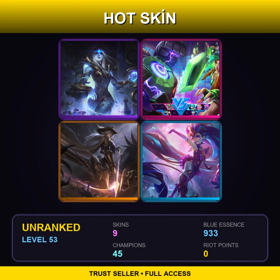LAS | Lv53 | Unranked | 9 Skin | 45 Champ — High Noon Ashe