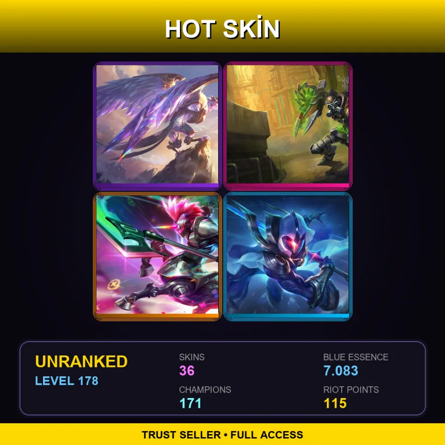 TR | Lv178 | Unranked | 36 Skin | 171 Champ