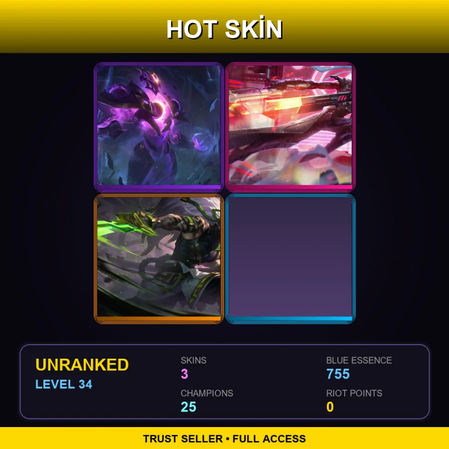 TR | Lv34 | Unranked | 3 Skin | 25 Champ — Inkshadow Yasuo