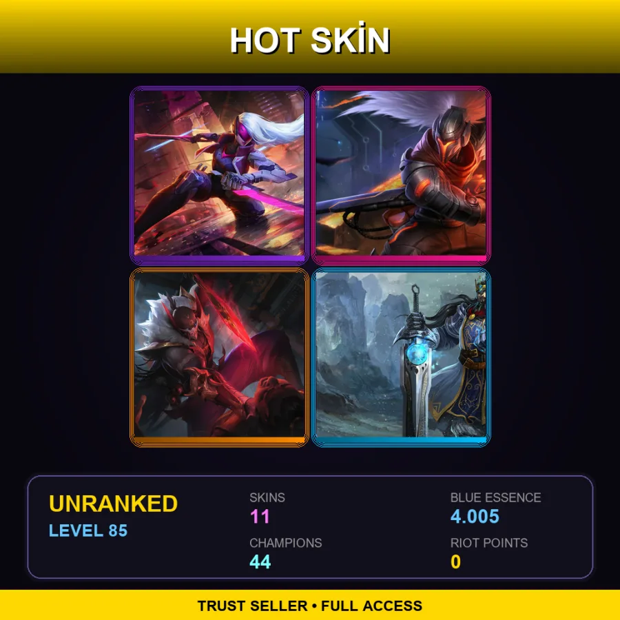 LAN | Lv85 | Unranked | 11 Skin | 44 Champ
