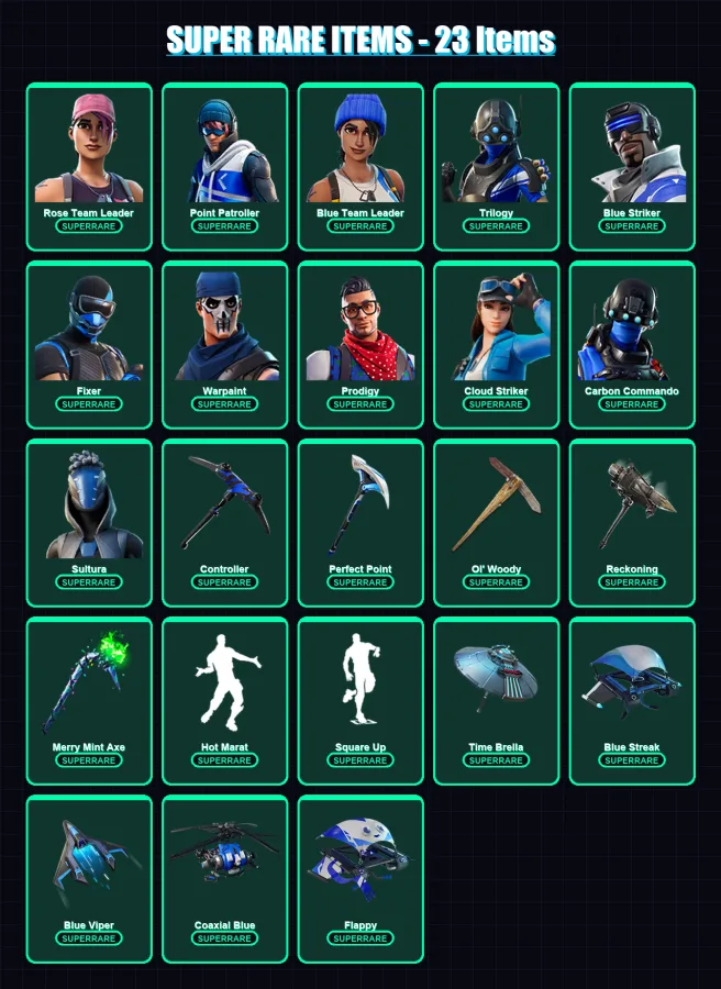 [PS4/PS5/XBOX/PC] | Rose Team Leader | Point Patroller | Blue Team Leader | 69 skin | Lv1141