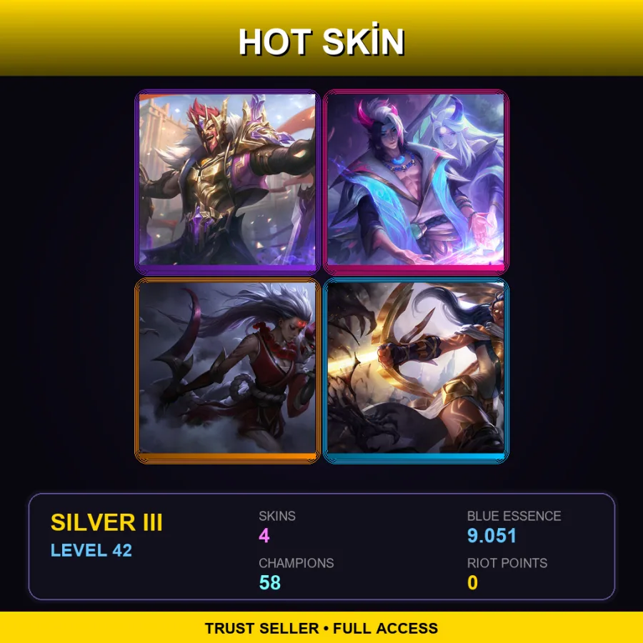 LAN | Lv42 | Silver III | 4 Skin | 58 Champ