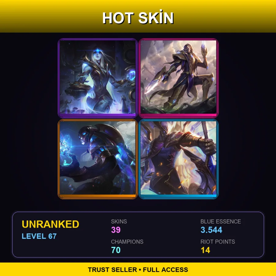 VN | Lv67 | Unranked | 39 Skin | 70 Champ