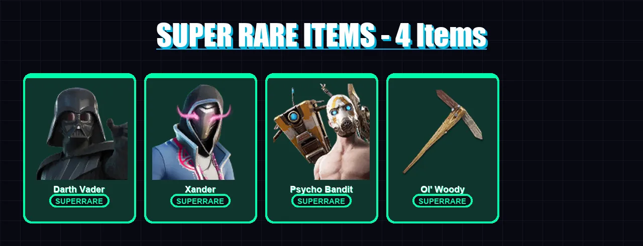 [PC/XBOX/PSN] | Darth Vader | Xander | Psycho Bandit | Snap | Nezumi | 92 skin | 101 pickaxe | 86 emote | 68 glider | Lv878