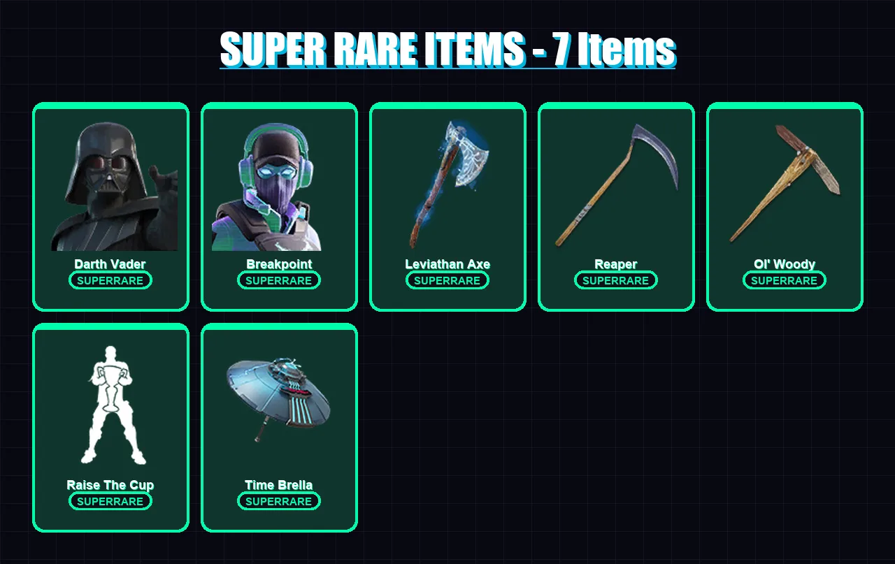 [PC/PSN] | Darth Vader | Breakpoint | The Cube Queen | Spectra Knight | Valeria | 344 skin | 337 pickaxe | 254 emote | 255 glider | Lv5120