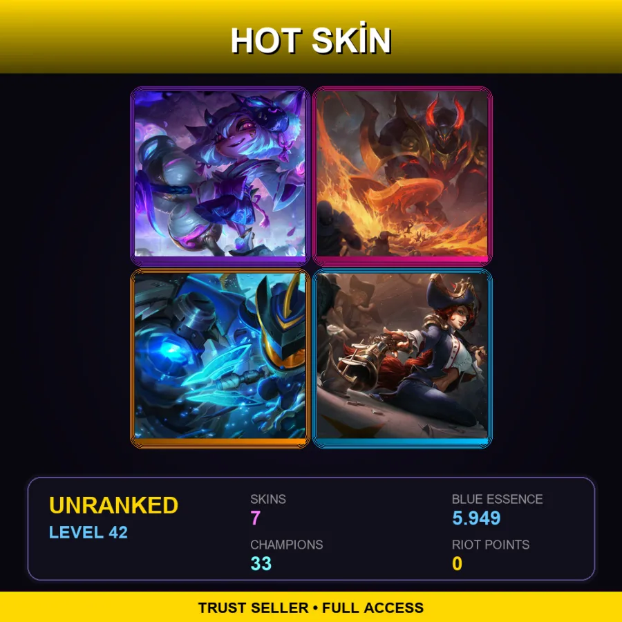 LAS | Lv42 | Unranked | 7 Skin | 33 Champ
