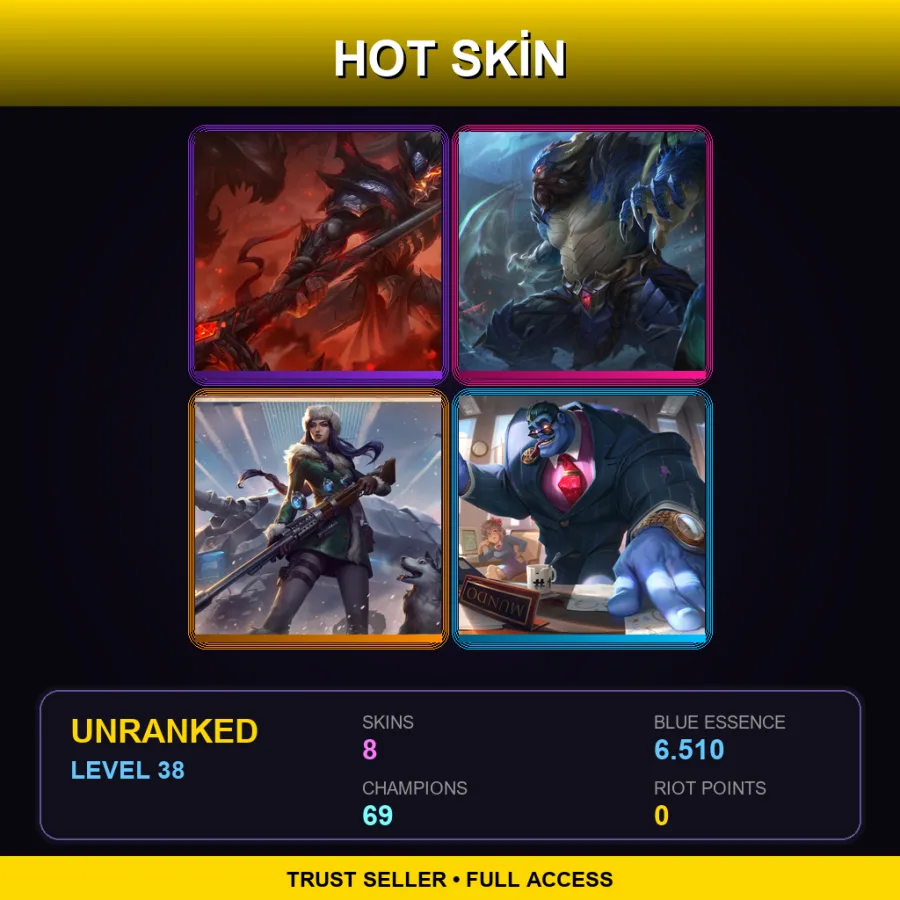 VN | Lv38 | Unranked | 8 Skin | 69 Champ