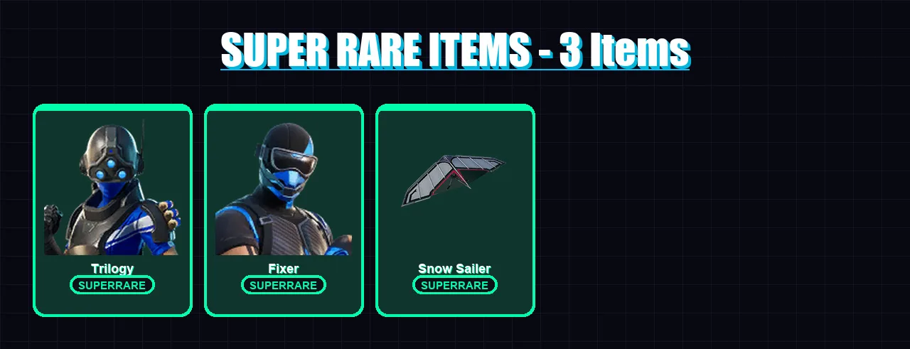 [PC/XBOX] | Trilogy | Fixer | Polar Peely | Holiday Boxy | Krisabelle | 5 skin | 14 pickaxe | 13 emote | 17 glider | Lv226