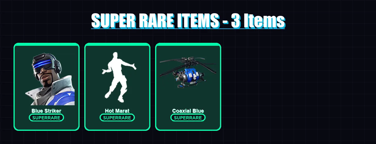 [PS4/PS5/XBOX/PC] | Blue Striker | Blackheart | Hybrid | Sidewinder | Lt. Evergreen | 6 skin | 9 pickaxe | 22 emote | 18 glider | Lv231