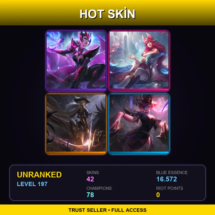 LAS | Lv197 | Unranked | 42 Skin | 78 Champ