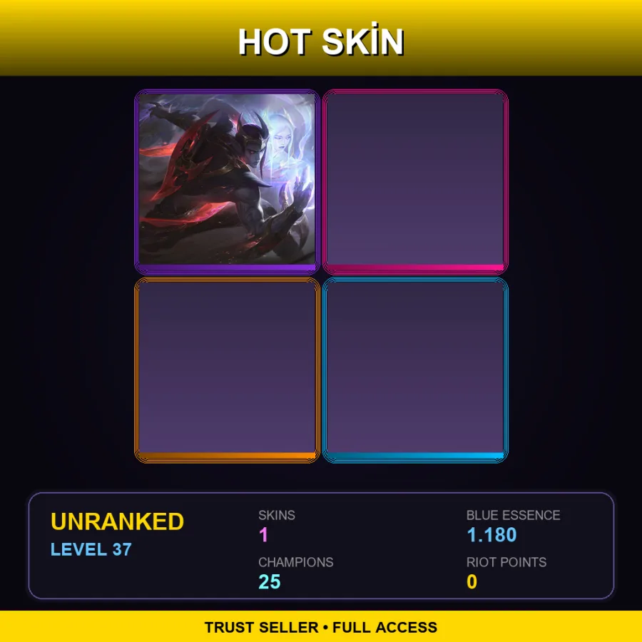 EUW | Lv37 | Unranked | 1 Skin | 25 Champ — LoL account