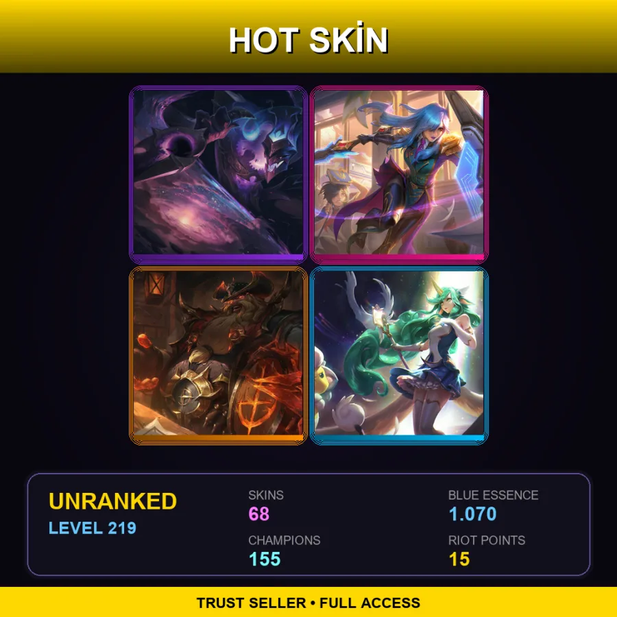 TR | Lv219 | Unranked | 68 Skin | 155 Champ — Mundo Mundo