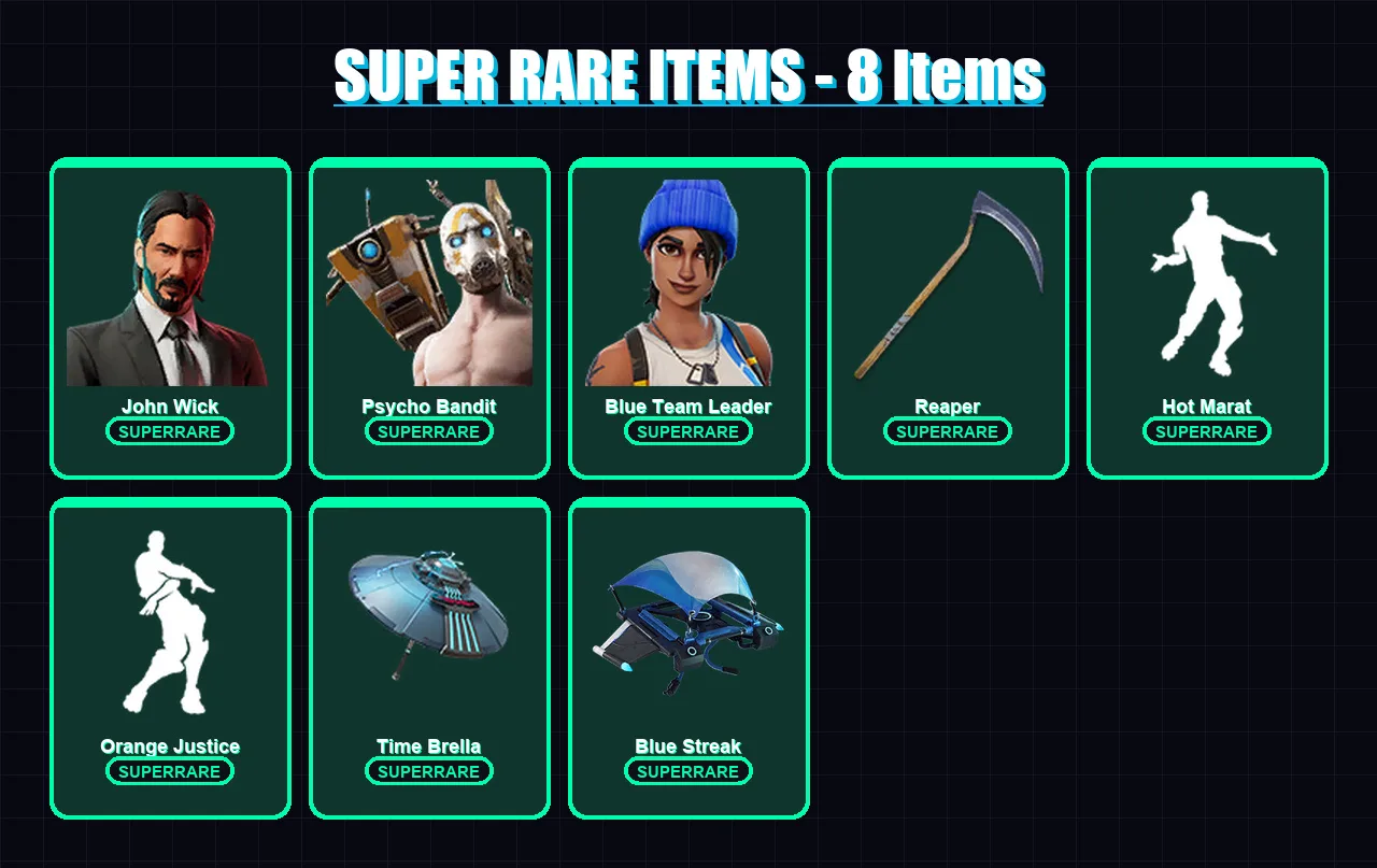 [PS4/PS5/PC] | John Wick | Psycho Bandit | Blue Team Leader | The Ageless | Kymera | 300 skin | 377 pickaxe | 268 emote | 266 glider | Lv6348