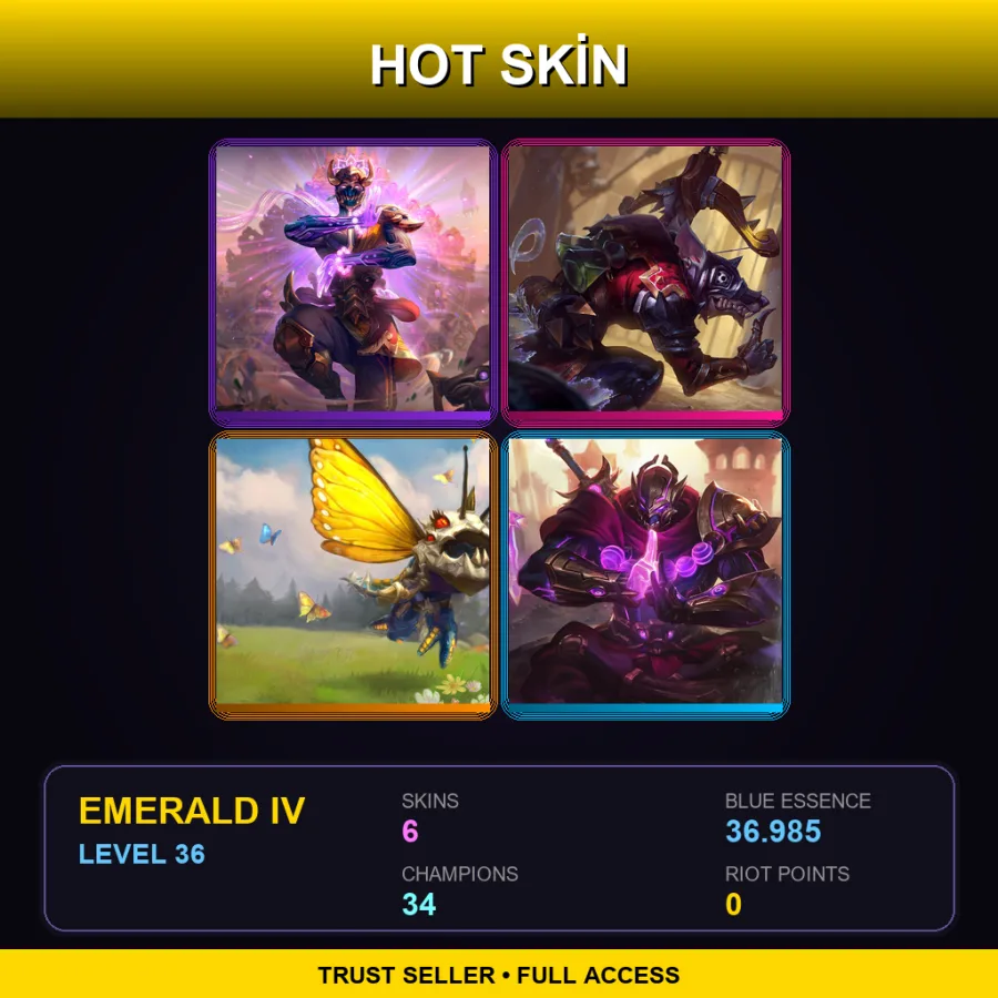 TR | Lv36 | Emerald IV | 6 Skin | 34 Champ
