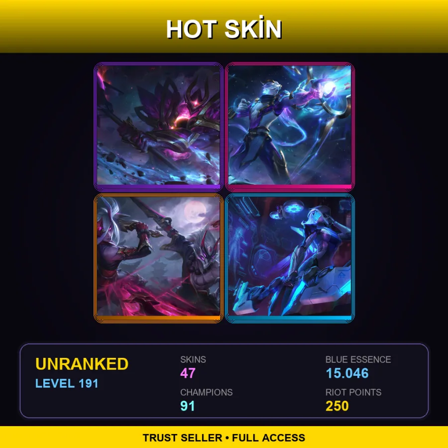 EUNE | Lv191 | Unranked | 47 Skin | 91 Champ — Soul Fighter Viego
