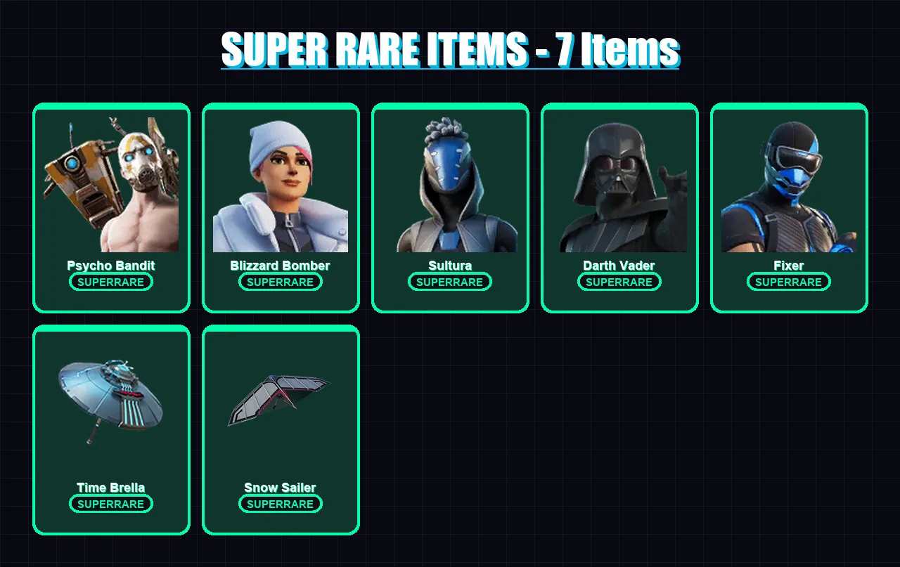[PC/XBOX/PSN] | Psycho Bandit | Blizzard Bomber | Sultura | Darth Vader | Fixer | 244 skin | 289 pickaxe | 177 emote | 181 glider | Lv5300