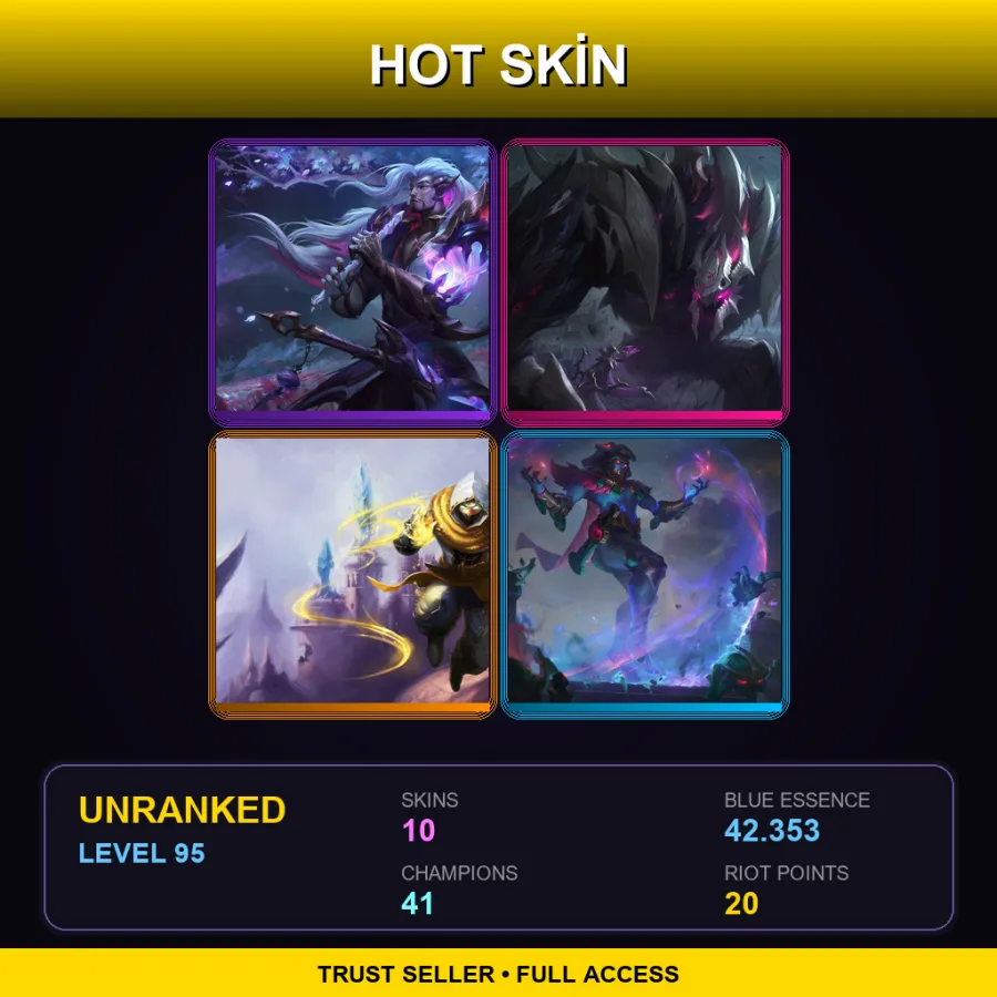 LAS | Lv95 | Unranked | 10 Skin | 41 Champ