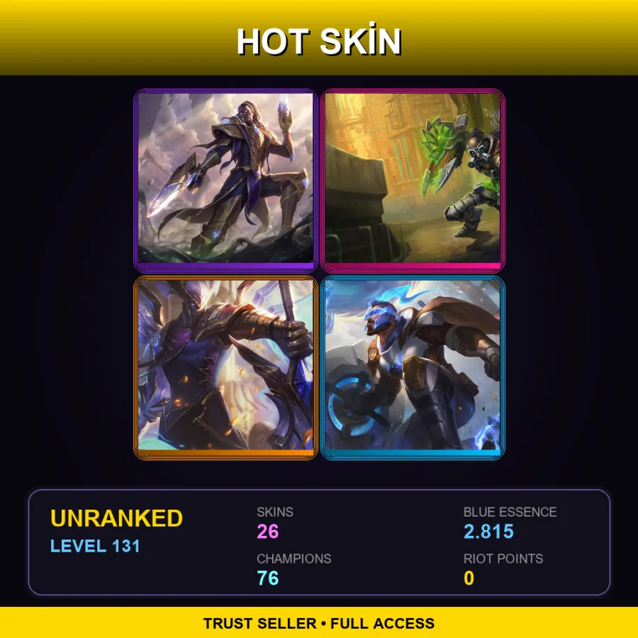 LAN | Lv131 | Unranked | 26 Skin | 76 Champ