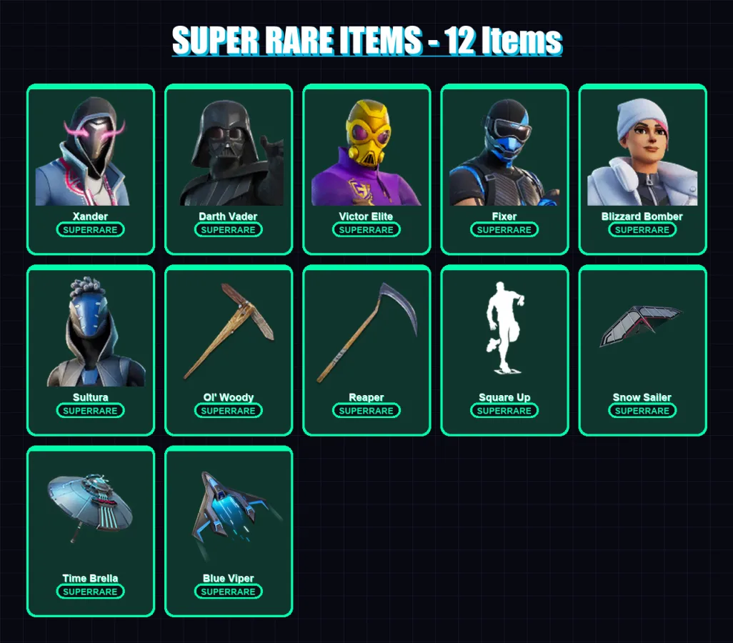 [PS4/PS5/PC] | Xander | Darth Vader | Victor Elite | Fixer | Blizzard Bomber | 310 skin | 341 pickaxe | 259 emote | 237 glider | Lv4317 — Fortnite account