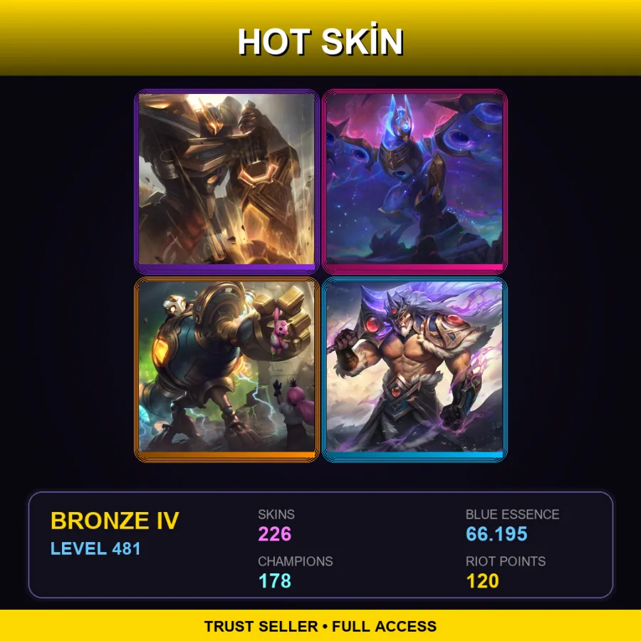 NA | Lv481 | Bronze IV | 226 Skin | 178 Champ